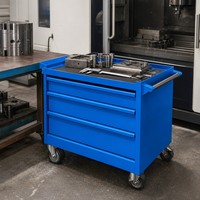 Chariot à outils robuste sur mesure, chariot d'atelier industriel, armoire organisatrice d'outils en métal sur roulettes