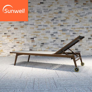 Mobili da spiaggia in alluminio sedie a sdraio all'aperto lounge spiaggia set rete metallica chaise lounge per piscina - Product Image 3