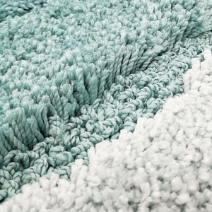 Microfibre haute coupe bande basse <span class=keywords><strong>boucle</strong></span> tapis touffeté dégradé couleur cuisine Absorption d'eau salon TPR tapis de bain anti-dérapant - Product Image 5