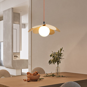 Nordic Minimalist Wrought Iron Restaurant Pendant <b>Light</b> Japanese Style Glass Bar Counter <b>Dining</b> Chandeliers Pendant <b>Lights</b>" - Product Image 1