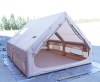 Tente de safari en gros, imperméable, 12 places ㎡   Tentes de camping gonflables en coton Oxford AB Door House, tente de camping gonflable de type cabine