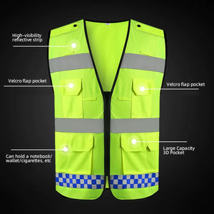 Rompi Keselamatan Pria ANSI Kelas 2 Warna & Logo Kustom Kuning Fluoresen Bernapas Reflektif Pakaian Kerja dengan Layanan Kustom OEM - Product Image 4