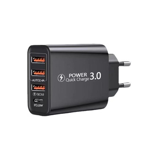 PD20W/QC3.0 + 2.4A Adaptador de viaje Cargador de teléfono móvil rápido de 3 puertos Adaptador de fuente de alimentación multidispositivo de sobrecorriente de sobrecarga - Product Image 1
