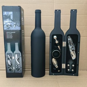 Kit cadeau d'accessoires pour le vin Kit d'ouverture de <span class=keywords><strong>tire</strong></span>-<span class=keywords><strong>bouchon</strong></span> pour bouteille verseur et <span class=keywords><strong>bouchon</strong></span> dans bouteille fantaisie cadeau de la Saint-Valentin noir - Product Image 4