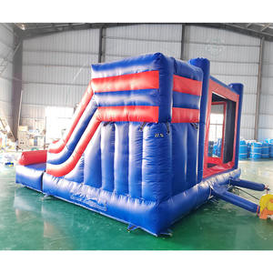 Château gonflable commercial en PVC avec toboggan, pour usage humide et sec, thème super-héros, portable, garantie 3 ans - Product Image 6