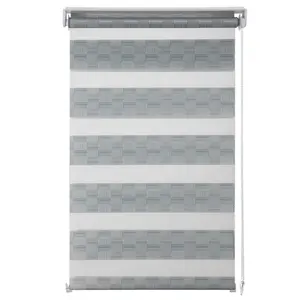 Smartop Zebra Blinds Green Jacquard Fabric Zebra Roller Blinds for Window With Child Safety Device