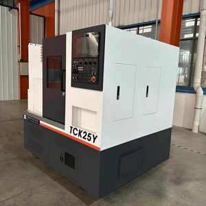 سرير أفقي صناعي معدني صغير مائل مع محور Y وبرج كهربائي آلات Fanuc TCK25Y - Product Image 4
