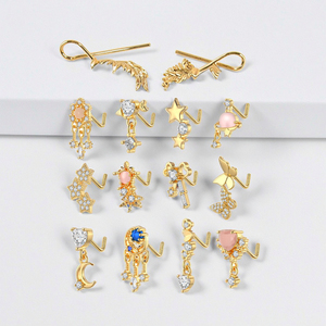 Nouvelle arrivée étoile Cartilage goujons dessin animé or boucles d'oreilles Cartilage <span class=keywords><strong>Piercing</strong></span> boucles d'oreilles <span class=keywords><strong>Helix</strong></span> gros <span class=keywords><strong>Piercing</strong></span> bijoux - Product Image 5