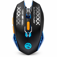 X36 Distressed Coating Gaming Ergonomic 5 Tombol Dual Mode 2.4GHz Bluetooth 5.0 Dapat Diisi Ulang 500mAh Tipe C Silent RGB Mouse