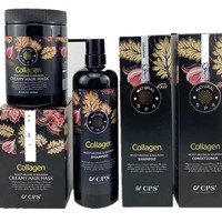 Kit de soins capillaires antichute au collagène CPS, soin naturel hydratant et nourrissant, shampoing et après-shampoing liquides