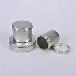 80ml 100ml 150ml aluminio metal caramelo lata contenedores vela tarro juegos con tapa de rosca