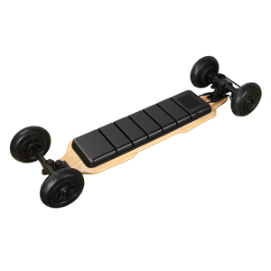Patineta Eléctrica Todoterreno de Montaña con Motor de Correa de 3500W*2, Batería de 15Ah, Plataforma de Bambú y Madera de Arce, <span class=keywords><strong>Ruedas</strong></span> Inflables, Alcance de 50KM - Product Image 4