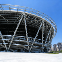 Stade de compétition sportive extérieur à grande surface ouverte avec structure en acier galvanisé à assemblage rapide