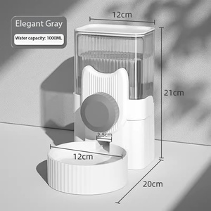 Fontaine à eau suspendue pour chat et distributeur automatique de nourriture pour animaux, distributeur d'eau sans prise pour chien avec bol d'eau suspendu - Product Image 5