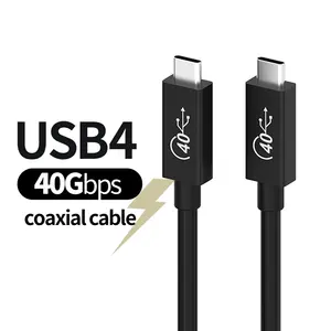 USB-C Ke USB-C/Kabel USB4.0 GEN3 3FT 40Gbps 20V5A 100W dan 5K60Hz E-marker atau Kompatibel dengan Thunderbolt 4