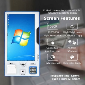 Lector de Tarjetas SSwipe con Pantalla Táctil Plana, Escáner de Códigos QR y Tarjetas RFID/NFC, Máquina de Kiosco para Pedidos de Pizza con Pago sin Efectivo - Product Image 5