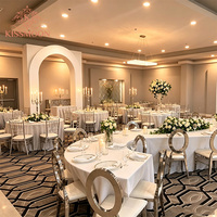 Table de banquet de luxe moderne en acier inoxydable doré, en forme de serpent, pour événements, mariages, hôtels et restaurants