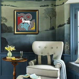 ภาพวาดผ้าไหมสไตล์ยุโรปวินเทจแบบเรียบง่ายโปสเตอร์มีกรอบแฟชั่นย้อนยุค - Product Image 3