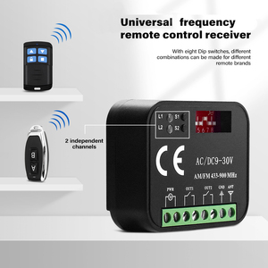 Universal 300-868MHz Receptor 2CH 9-30V Módulo de relé Puerta de garaje <span class=keywords><strong>Control</strong></span> remoto 433,92 MHz 868MHz - Product Image 4