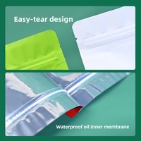 Sacs Hualiang en aluminium colorés à huit soudures latérales pour appâts de pêche, thé, snacks, fruits secs, nourriture pour chats, nourriture pour chiens, grains de café, avec fermeture éclair