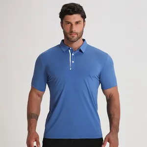 men's blank Breathable polo collar Shorts Sleeve casual Golf Polo Shirts For Men