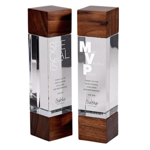 ขวดน้ำหอมแก้วเปล่าพร้อมเครื่องพ่นฝาไม้ฝาขวดน้ำหอมบรรจุภัณฑ์ - Product Image 1