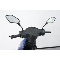 Moto électrique vintage 72V à batterie au plomb, phare LED bleu haute vitesse, moteur 2000W, pneus larges, cyclomoteur électrique puissant