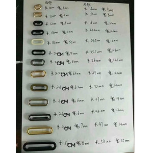 Anelli ovali in metallo placcato antiruggine <span class=keywords><strong>per</strong></span> cinture, zaini e accessori di alta gamma <span class=keywords><strong>per</strong></span> copricapi - Product Image 6