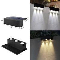 Applique murale de jardin moderne décorative d'extérieur Spot solaire Appliques murales à LED Lumières de jardin solaires RVB