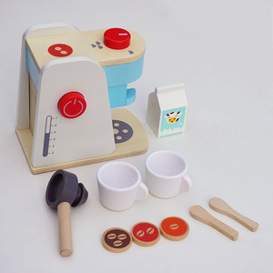 Jouets en bois pour enfants, ensembles de <span class=keywords><strong>cuisine</strong></span> en bois, ensembles de jeu d'imitation en bois, grille-pain et cafetière en bois pour enfants - Product Image 5