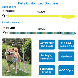 OKEYPETS 반려동물 리드줄 맞춤 패턴 다용도 웨빙 소프트 조절 가능 핸즈프리 강아지 리드줄 - Product Image 4