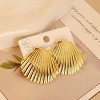 Haomi Europe et États-Unis Boucles d'Oreilles Tendance Punk Vent Froid Géométriques Irrégulières en Acier Inoxydable Bijoux de Mode Brillants Tombants