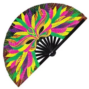 Abanico Plegable de Bambú Personalizado con Logotipo Impreso BSBH, Abanico Grande de 13 Pulgadas con Sonido Fuerte, Sublimación, Portátil para Fiestas - Product Image 2