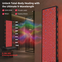 Panneau LED 6000W pour centre de beauté, 960 LED flexibles, 5 ondes, thérapie par lumière rouge 810nm avec support, garantie 5 ans, prise US