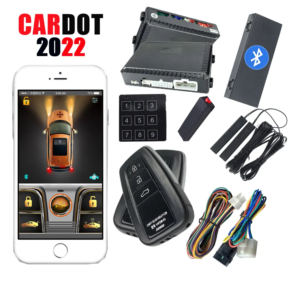 드롭 배송 KOL Cardot 원격 시작 중지 엔진 열쇠가없는 항목 시스템 모바일 App 제어 Rfid 자동차 Immobilizer