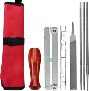 El Kit de afilado de motosierra de 8 piezas incluye limas redondas de 5/32 pulgadas de 3/16 pulgadas y 7/32 pulgadas, kit de limas planas de 6 pulgadas para afilador de motosierra - Product Image 1
