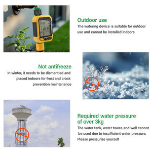 带自动浇水和雨水传感器的智能数字灌溉控制器 -- 草坪、花卉防水智能定时器 - Product Image 5