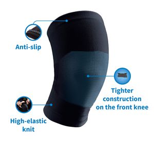 Oem Sport Recuperación de lesiones Compresión Manga de la rodilla Alivio del dolor Artritis Dolor Levantamiento de pesas Rodillera Soporte para baloncesto - Product Image 2