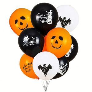 Ballons en latex imprimés personnalisés de 12 pouces, décoration de fête à thème citrouille, ballons à l'hélium, ensemble de ballons orange pour Halloween - Product Image 1