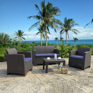 <span class=keywords><strong>Muebles</strong></span> de ratán <span class=keywords><strong>sintético</strong></span> para exteriores, juego de sofás de 4 plazas, <span class=keywords><strong>muebles</strong></span> de jardín de Patio <span class=keywords><strong>baratos</strong></span> para sala de estar, comedor, jardín de 4 piezas - Product Image 1
