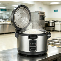 Cuisinière à riz commerciale de 25 litres en acier inoxydable, commande mécanique, pour hôtel, restaurant, cuisine, OEM/ODM, vente en gros