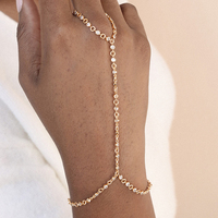 Bracelet chaîne Rolo avec pendentif icône plaqué or 18 carats Gemnel, double anneau, argent 925, bijoux fins et élégants pour femmes