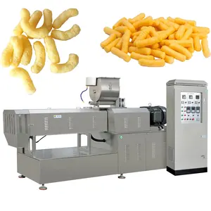 Küçük sanayi mısır puf aperatif üretim hattı ekstruder mısır cips yemek yapma makinesi fiyat çin