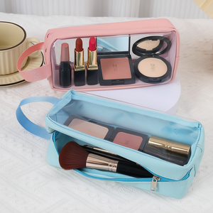 Transparent PVC Pencil <b>Case</b> Clear Stationery Pouch Pen Holder and Writing Tool <b>Makeup</b> Bag with Zipper Closure - Product Image 3