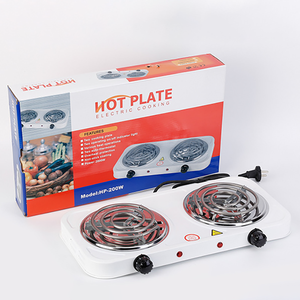 双灶头便携式电炉，带独立温度控制，小型家用电灶，可快速加热 - Product Image 2