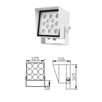 Proyector LED Cuadrado IP65 para Exteriores, Foco Arquitectónico de Aluminio Fundido, Iluminación de Fachadas y Paisajes