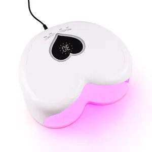 96W Professional Heart Shape UV LED Nail Lamp Multi-function UV Gel Dryer Customize Logo Nail Lamp