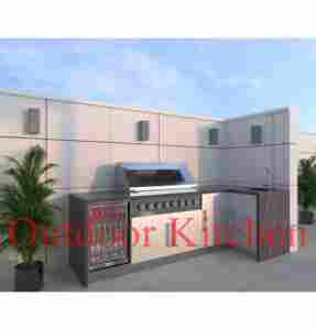 Doreneステンレススチール屋外キッチンセット防水パティオ家具バー用バーベキューグリル冷蔵庫ビンシンクアパート用 - Product Image 3