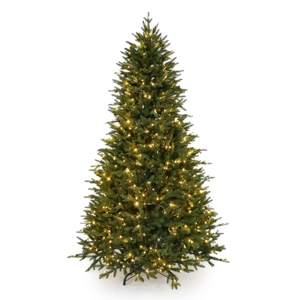 Premium Artificial Vertical <b>Christmas</b> <b>Tree</b> Holiday <b>Decor</b> 500-1000 Warm <b>White</b> LEDs Battery Operated Eco-Friendly Lightweight - Product Image 2