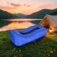 Fauteuil lune gonflable portable pour repas, canapé gonflable, chaise de plage avec pompe intégrée, coussin de siège et dossier pour camping en extérieur et plage